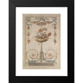 thumbnail image 2 of Anonymous 13x18 Black Modern Framed Museum Art Print Titled - Vase of Flowers Resting on Foliate Scrolls (1770-90), 2 of 5