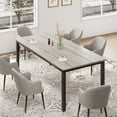 thumbnail image 4 of Eastvita 71-Inch Long Narrow Wooden Dining Table for 6-8 People Sturdy Metal Frame/Rustic Finish/Rectangular Kitchen Counter, 4 of 7