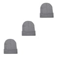 thumbnail image 2 of Minnieouse Beanie Caps Cuffed Knitted Hats Warmer Fashion Elástico Casual Skullies Headwear Brimless Winter light silver grey Type1 NO1, 2 of 6