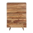 thumbnail image 4 of Porter Designs Fusion Solid Sheesham Wood Chest - Light Brown, 4 of 10