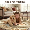thumbnail image 3 of KoshiMe 5'x7' Area Rugs for Living Room, Machine Washable Rugs Non-Slip, Low Pile Soft Print Pattern Western Rug for Bedroom, Dining Room, Office, Camel, 3 of 9