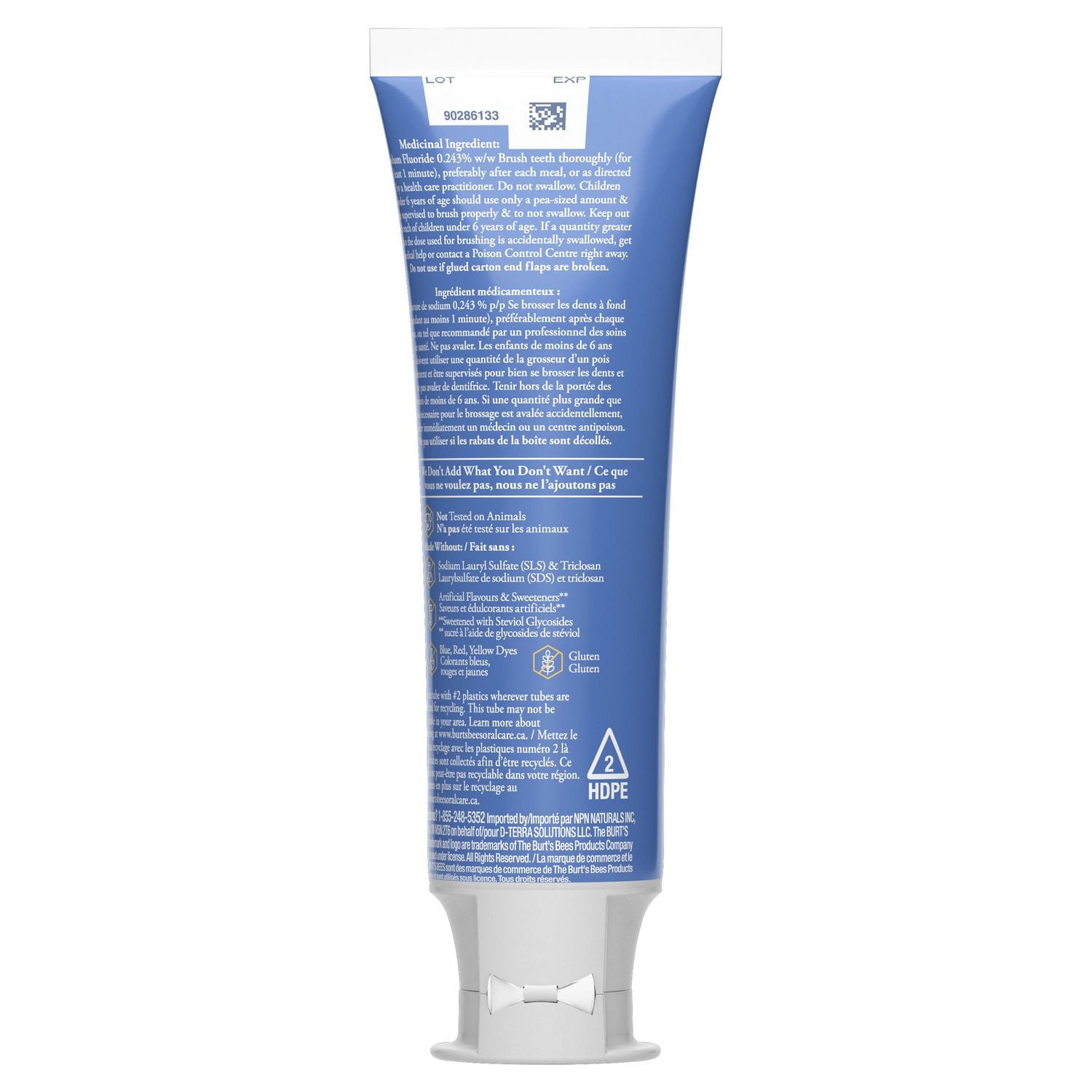 Burt's Bees Toothpaste Complete Multi Care, 105 mL, Natural Source Flavour