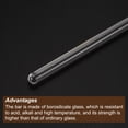 thumbnail image 4 of Unique Bargains 3.3 Borosilicate Glass Stick 7.87' Length 5mm Dia Stir Rod Round for Lab Kitchen Science 3Pcs, 4 of 5