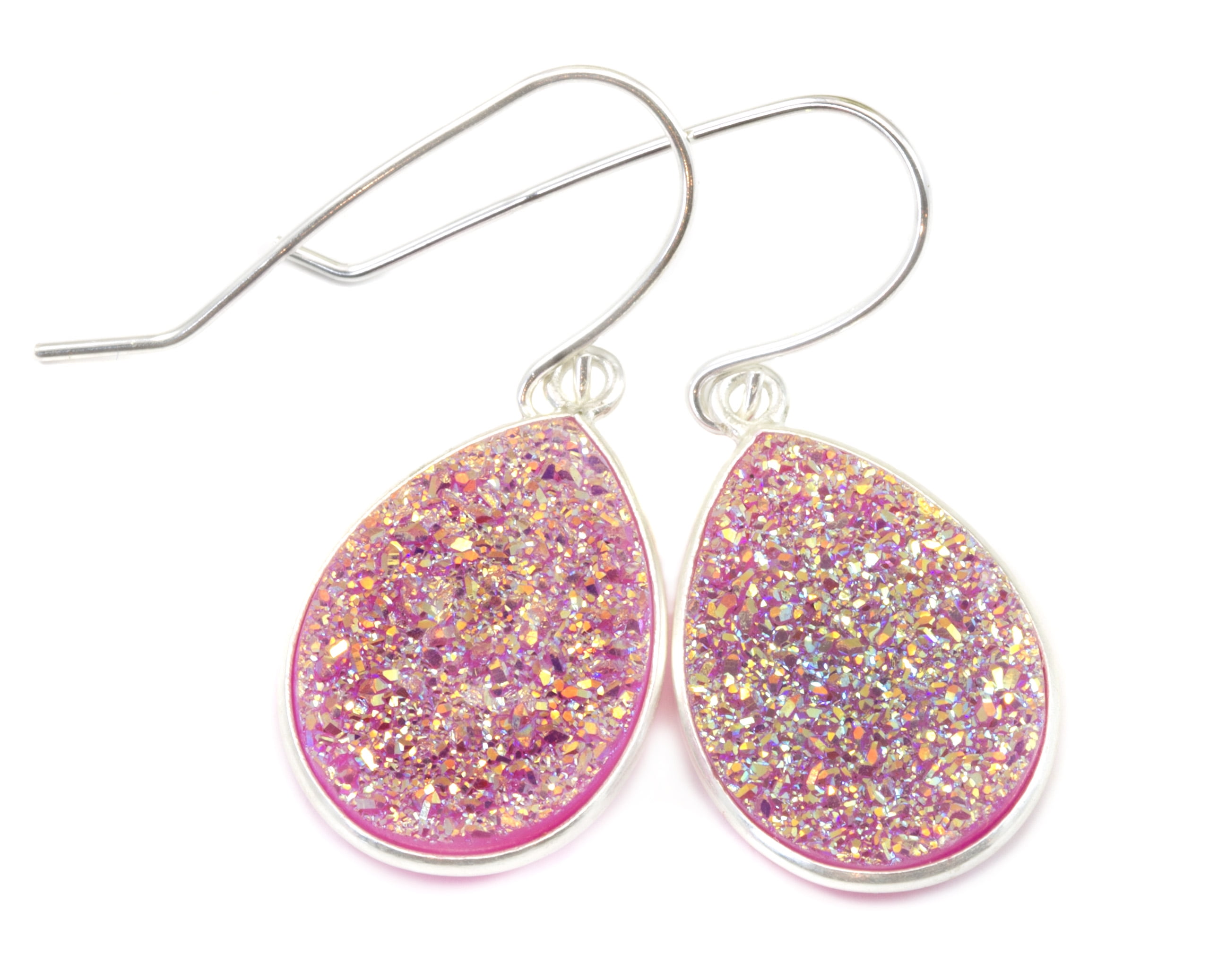 Glitter Druzy Earrings Sparkly Earrings Stud Earrings Dainty Earrings