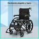 thumbnail image 2 of Silla de Ruedas Plegable De Lujo Acero Compacta Todo Terreno Descansabrazos Cómodos Seguros Negro Medical, 2 of 7
