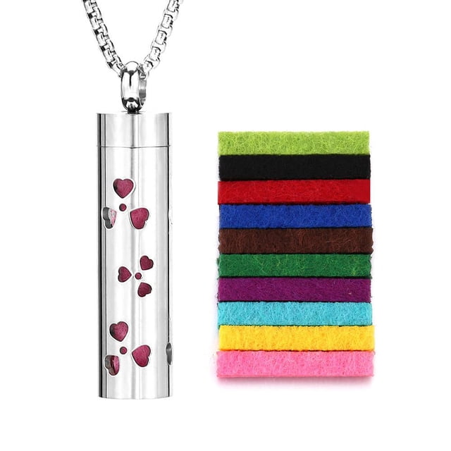 2025 New Aromatherapy Jewelry Necklaces Essential Oil Diffuser Necklace Stainless Necklace Perfume Steel Locket Open Scent Q9L9