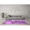 thumbnail image 3 of Ahgly Company Indoor Rectangle Abstract Purple Modern Area Rugs, 2' x 5', 3 of 4
