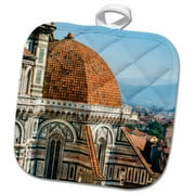 3dRose The Duomo of Santa Maria del Fiore, Florence, UNESCO, Tuscany, Italy - Pot Holder, 8 by 8-inch