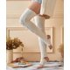 thumbnail image 2 of Calentadores de piernas extra largos con estribo para mujer, tejidos por encima de la rodilla y hasta el muslo, para invierno., 2 of 5