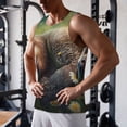 thumbnail image 5 of Gukieu Daisy Sleeping Sloth Print Men's Quick Dry Fitness Vest, Round Neck Sleeveless Fitness Bodybuilding Top-Small, 5 of 7