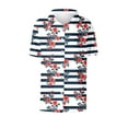 thumbnail image 4 of JURANMO Blouses for Women Dressy Button Down Business Casual Outfits Plus Size Loose Short Sleeve Hawaiian Print Summer Tops Navy S Sale of The Day Prime Today, 4 of 5