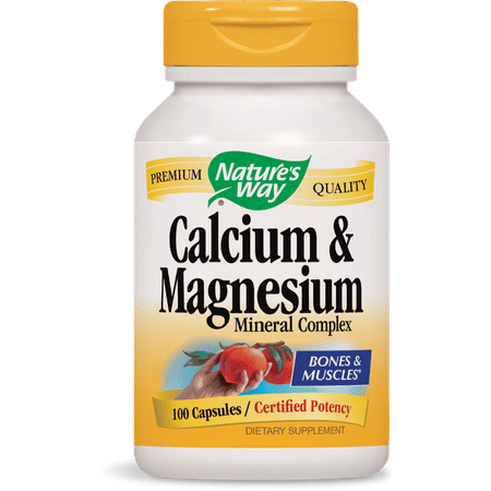 Nature's Way Calcium and Magnesium Capsules, 100 (Best Way To Take Calcium And Magnesium)
