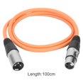 thumbnail image 2 of Cable XLR de 3 pines a 1 m cable de micrófono blindado naranja, 2 of 9