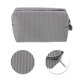 thumbnail image 4 of Ofertas Únicas 1 Pc Bolsa de Maquillaje con Patrón Rayado para Viaje Negro Seersucker, 4 of 5