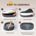 thumbnail image 7 of Dog Bed for Medium Dogs, Orthopedic Washable Oval Dog Couch Bed with Sides Soft Calming Sleeping Puppy Bed Durable Pet Cuddler with Anti-Slip Bottom, M, 7 of 7