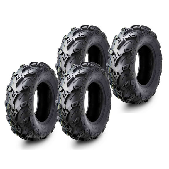 WANDA Premium 8 Ply ATV Tires 24x8-12 24x8x12 Front & Rear Mud Sling Set 4