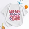 thumbnail image 4 of PMVFHDE Hauts d'Été pour Filles Hauts Tendance à Manches Courtes pour Filles T-Shirt pour Filles T-Shirts Graphiques T-Shirt à Manches Courtes pour Enfants Imprimé Dessin Animé Col Rond Confortable Blanc, 3-4 Ans, 4 of 4
