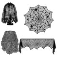 thumbnail image 1 of Halloween Decorations Sets Halloween Tablecloth Spooky Bat Spiderweb, 1 of 5