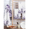 thumbnail image 2 of Purple Kitchen Dish Towels for Drying Dishes Set of 3, Eucalyptus Leaves Waffle Weave Microfiber Hand Tea Bathroom Towels Quick Dry & Absorbent Towel 15.7x23.6, 2 of 7