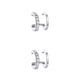 thumbnail image 2 of Jumpingount Pendientes redondos de diseño Simple para mujer, pendiente de Clip para banquete, pendiente de doble capa para mujer, clip para oreja Plata 2piezas, 2 of 6