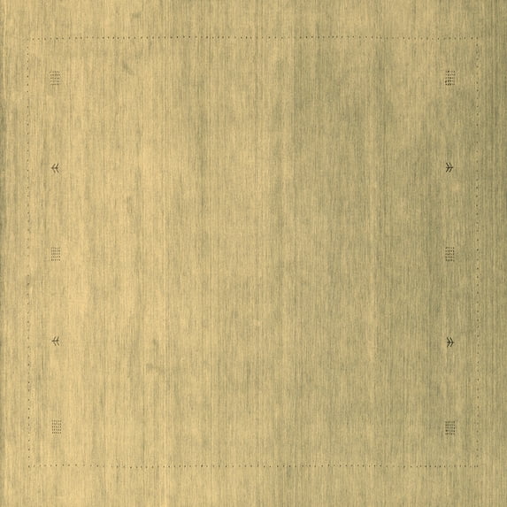 Ahgly Company Indoor Square Abstract Brown Contemporary Area Rugs, 4' Square