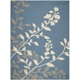 thumbnail image 4 of SAFAVIEH Courtyard Abraham Floral Indoor/Outdoor Runner Rug, Blue/Beige, 2'3" x 6'7", 4 of 10
