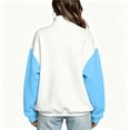 thumbnail image 5 of Jsaierl 1/4 Zip Sweatshirts for Women Plus Size Color Block Collared Sweatshirt Oversized Sweater Soft Long Sleeve Shirts Early Fall Fashion S-2XL, 5 of 6