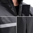 thumbnail image 3 of iFCOW Raincoat,Waterproof Men's Quick Dry Long Rain Jacket, Lightweight Rainwear Reflective Reusable with Hood,Windproof Raincoat Lightweight Poncho,Black -L, 3 of 9