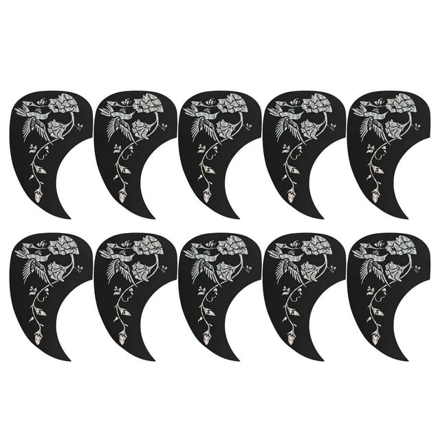 Guitar Pickguard, 10PCS Lightweight Guard Plate Set Protection No Damaging With Beautiful Pattern For Stringed Instruments Silver