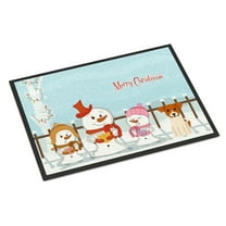 Merry Christmas Carolers Jack Russell Terrier Door Mat