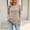 Khaki, variant on Women's Tops Solid Round-Neck Cut-Out Panel Long-Sleeve Ribbed Top Khaki Size S