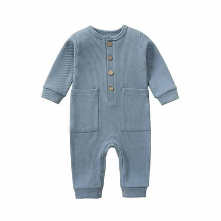 

Simplmasygenix Baby Sets Clearance Summer Dress Autumn Spring Baby Girls Boys Cute Romper Long Sleeve Button Sweatshirt Jumpsuits