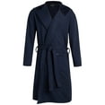 thumbnail image 1 of Eddie Bauer Menâs Bonded Fleece Robe, Navy, Medium, 1 of 7