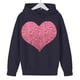 thumbnail image 3 of Sudadera con capucha y estampado de corazón de San Valentín, sudadera de manga larga para niños y niñas, chaqueta para niñas de talla mediana y grande., 3 of 7