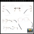 thumbnail image 2 of Gold Luxury Fashion Rectangular Rimless Oversize Butterfly Clear Lens Eye Glasses, 2 of 8