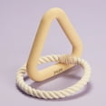 thumbnail image 2 of Peps Pet Toy Natural Rubber Triangle w/Cotton Rope (Medium Size) Tan, 2 of 4