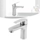 thumbnail image 5 of Mezclador de agua fría y caliente para lavabo de baño Grifo monomando de acero inoxidable, 5 of 8