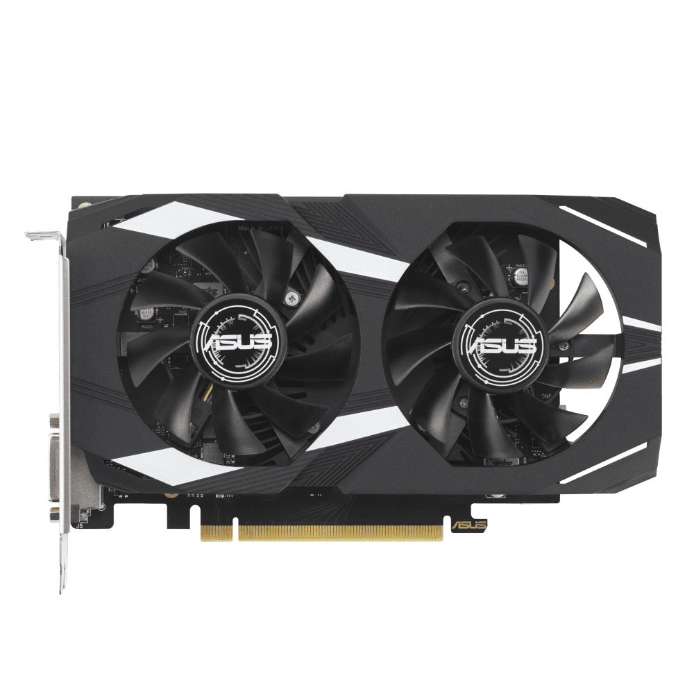 ASUS Dual NVIDIA GeForce RTX 3050 6GB OC Edition Gaming Graphics Card - PCIe 4.0, 6GB GDDR6 Memory, HDMI 2.1, DisplayPort 1.4a, 2-slot Design, Axial-tech Fan Design, 0dB Technology, DUAL-RTX3050-O6G