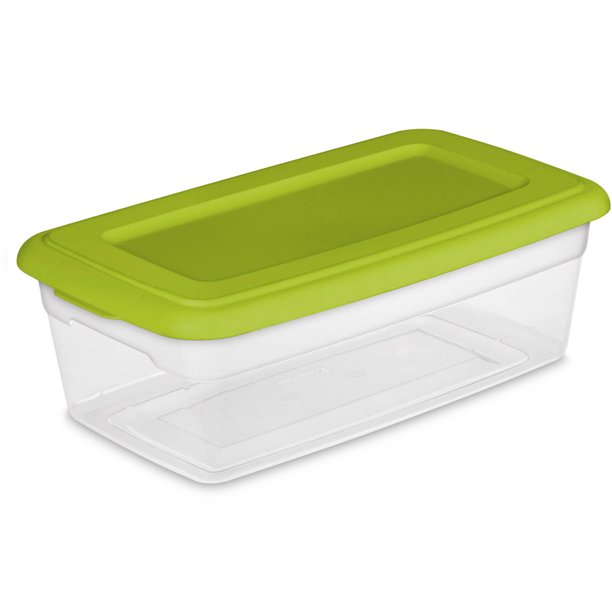 Sterilite 6 qt Storage Box, Spicy Lime