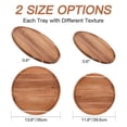 thumbnail image 2 of Round Wood Tray, Wooden Serving Tray, Acacia Plates, Appetizer Charcuterie Board, Tray Organizer for Kitchen/Countertop, 11.8 x 11.8 x 0.8 inch, 2 of 7