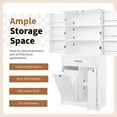 thumbnail image 3 of 72.6" Tall Bathroom Storage Cabinet with Tilt-Out Laundry Hamper, Freestanding Cabinet with Door Shelf and Drawer, Large Storage Cabinet for Bathroom Laundry Room, White, 3 of 9