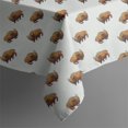 thumbnail image 5 of White Buffalo Pattern Square Tablecloth,Waterproof Square Table Cover,Wipeable Spillproof Washable Table Cover for Home Kitchen Party Decor 42"X42"(107x107cm), 5 of 6