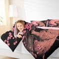 thumbnail image 3 of Erosebridal Brown Funny Capybara 7-Piece Twin Bedding Sets,Japanese Style Pink Cherry Blossom Bedding Comforter Set For Capybara Lovers ,Reversible Pink, 3 of 7