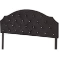 thumbnail image 5 of Home Design Evelina Queen Tufted Upholstered Headboard, Black, Velvet with Diamond Button Tufting, Modern Bedroom Furniture, 5 of 5