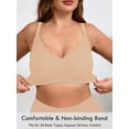 thumbnail image 3 of SHOWMALL Women's Plus Size Wireless Bra with Scalloped Neckline, Seamless Lift Supportive bra Skin S , Adjustable Straps, Comfortable Fit, 3 of 7
