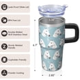 thumbnail image 3 of 20OZ Insulated Unicorn Travel Mug with Handle and Straw Double Wall Stainless Steel Tumbler Cup for Cold Hot Drinks Perfect Presents for Women Mom Friends on Birthday Christmas Thanksgiving, 3 of 6