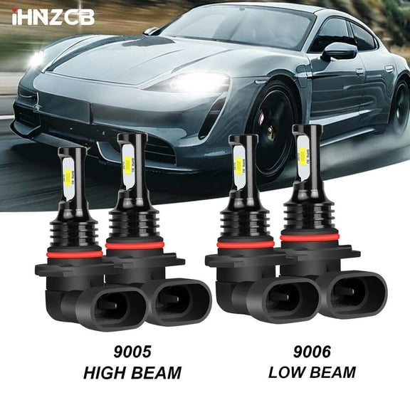 IHNZCB for Gmc C1500 1988-1999 White Led Headlights Bulb High Low Beam,9005 9006,HKB,Y22