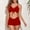 Red, variant on Azrian Women Fashion Bikini with Chest Pad without Steel Support Strap Split Swimsuit Beach Two Piece Set