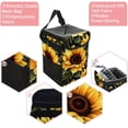 thumbnail image 2 of Sunflower seamless printing Mini Trash Can Car Trash Bin Trash Can for Car - Foldable, with Lid, Leak-Proof, Hanging Storage Bag, 2 of 6