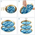 thumbnail image 4 of Cloud Plastic Discs Iron Pillar Jewelry Organizer Stand with 3 Removable Plates - Elegant Design for Home Decor, 4 of 6